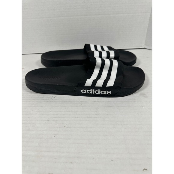 adidas Other - Adidas Adilette Shower Slides Mens 14 Black White GZ5922 Cloudfoam Sandals